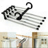 5 Clothes Hangers for Pants with Connection Hook, Black