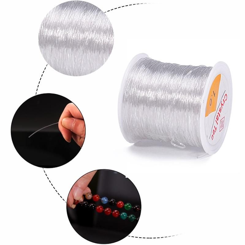 100m Transparent Elastic Jewelry Thread, 1mm Large Roll