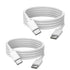 2-PACK USB-C to USB-C Fast Charging Cable, 2m, White