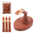 Practice Finger with Tips Nail Training Finger, Brown