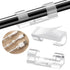 20-Pack Small Transparent Cable Clips, Self-Adhesive Cable Holder