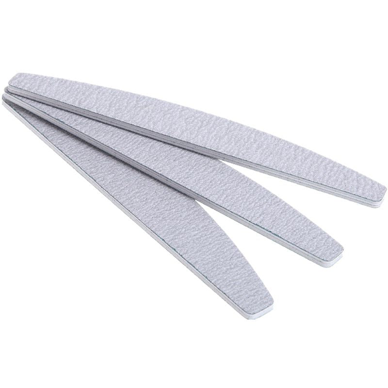 5-pack Nail File Half Moon Zebra, 100/100, Grey