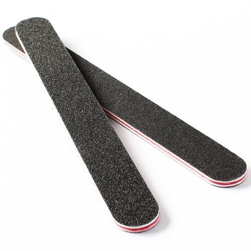 3pcs Straight Double-Sided Files 100/180 Grit, Black