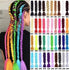 Gradient reggae braids, 6 giant braids, cerise
