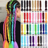 Gradient reggae braids, 6 giant braids in black color