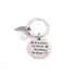 Sisters by Heart Keychain Stainless Steel Vintage Silver