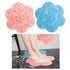 Pink Non-Slip Silicone Foot Massage Pad with Suction for Bathroom