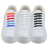 White No-Tie Elastic Shoelaces, One Size, 2pcs