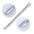 Cuticle pusher 2 in 1 silver