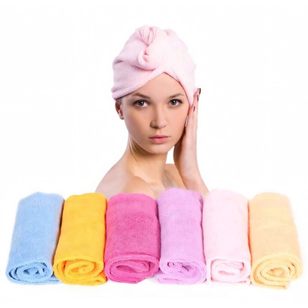 Microfiber hair towel turban dark blue