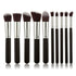 10pcs Professional Makeup Brushes Set, Silver Black