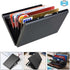 10-card slot RFID protected metal wallet with compartments, Stainless steel, Brown
