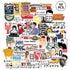 50pcs Fashion Graffiti Stickers, Waterproof for Laptop & Skateboard, Compatible with Friends
