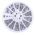 Rhinestone 4 sizes, Silver Clear