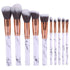10pcs Professional Makeup Brushes Set in Marble White