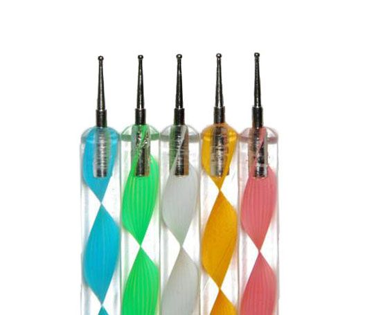5pcs nail art dotting tool pens, MultiColor