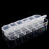 12-compartment transparent storage box, 13 x 5 cm