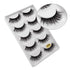 5-pair 3D faux mink false eyelashes G700, black