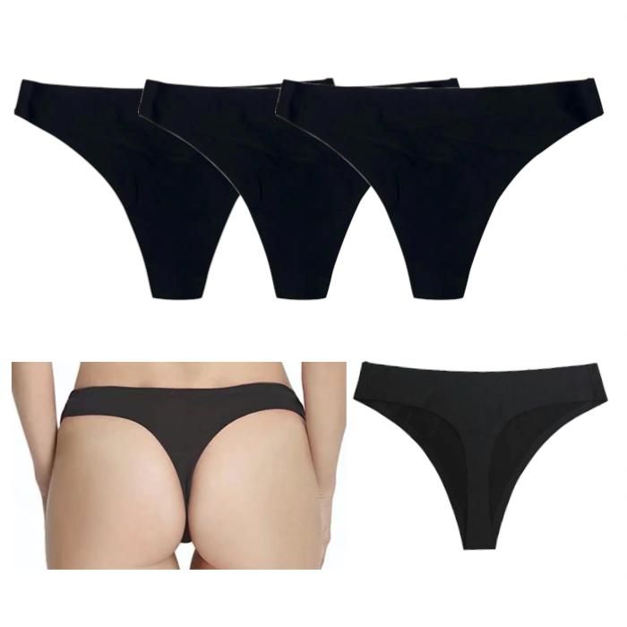 3-pack Seamless Invisible Thong, M