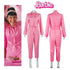 Barbie Jumpsuit Costume for Cosplay Halloween, Light Pink, Size M