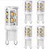 5 Pack G9 LED Bulbs 2W 20W Halogen Equivalent Warm White Non Dimmable, 200lm 3000K AC 220 to 240V