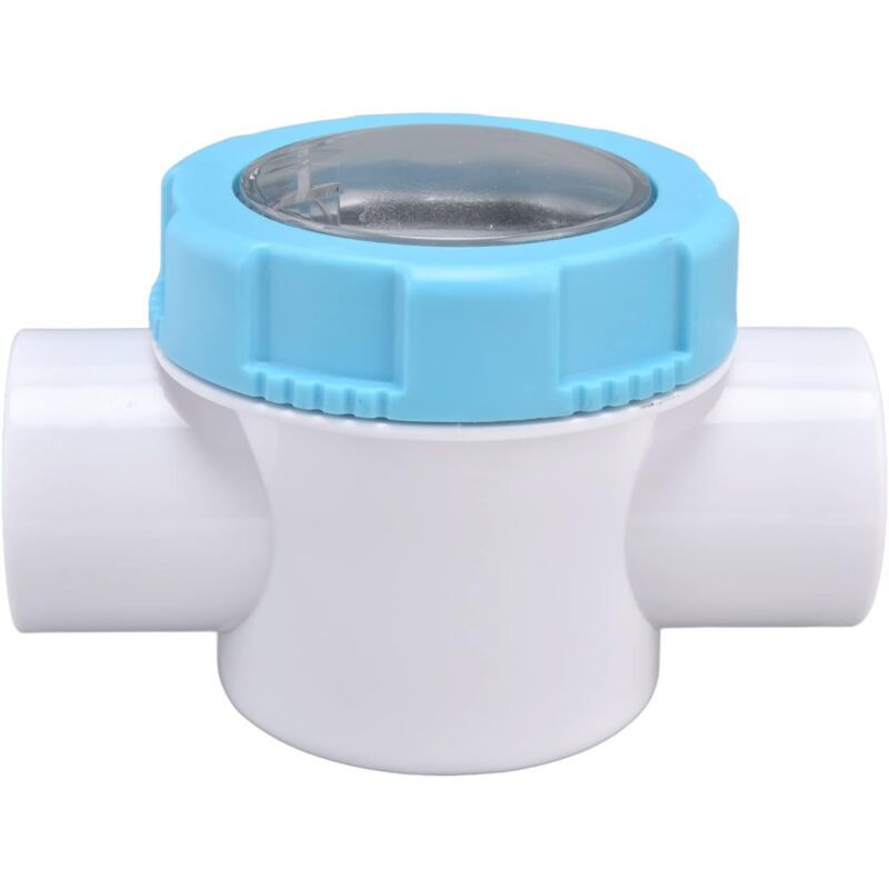 Swimming Pool Check Valve G1.5 PVC Safety Valve with Sight Lens for Spa Filter, 50mm