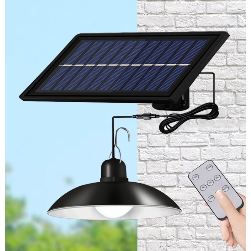Solar Chandelier 30 LED Retro Bulb Light with Remote Control 3 Brightness Levels White Light IP65