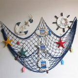 Decorative Fishing Net with Shells Nautical Beach Wall and Door Decor