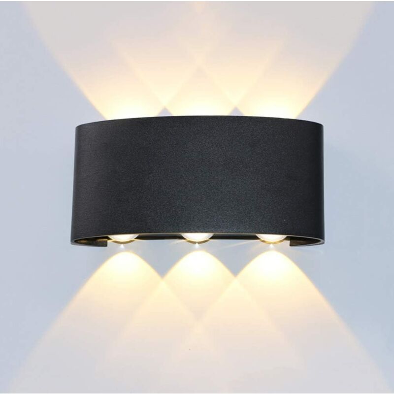 LED Wall Light 6W Aluminum Up Down Waterproof Indoor Outdoor Lamp Warm White