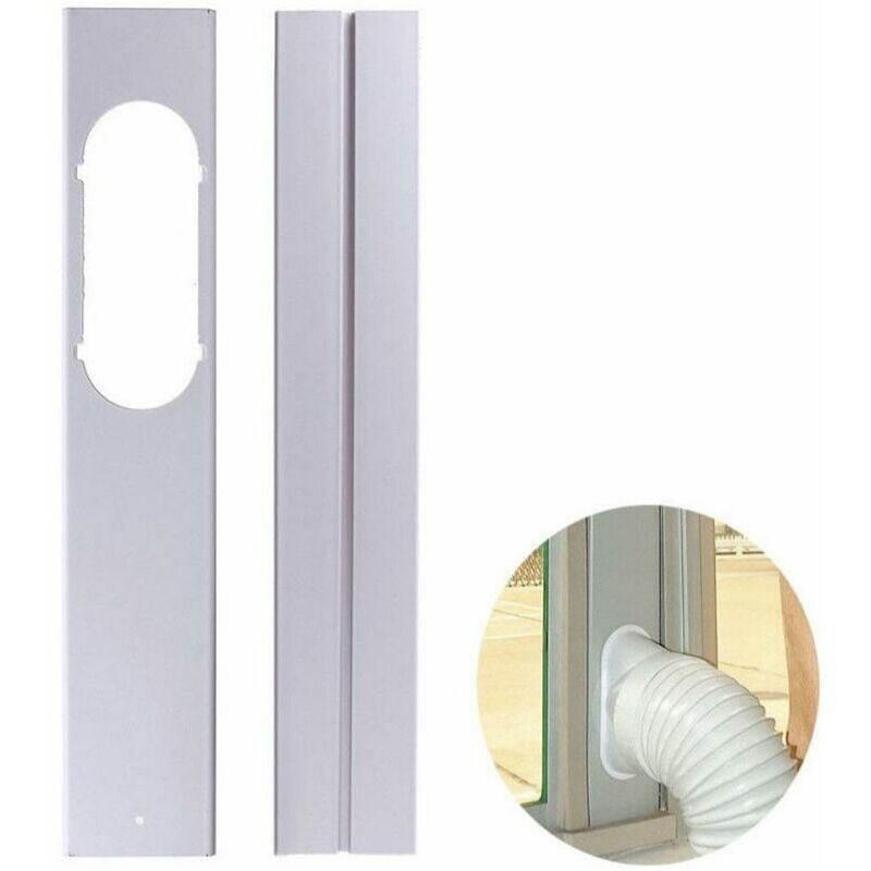 2 Pack Adjustable Window Seal Plates for Portable Air Conditioner, 55 to 110cm Opening 7.5 to 20cm