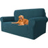 Stretch 2 Seater Sofa Cover with Armrests Dark Green Pet Furniture Protector, 145 to 178cm Width