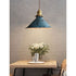Nordic Retro Metal Cage E27 Pendant Ceiling Light Blue Industrial Chandelier, 8.27in Diameter