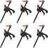 6 Pack F Shaped Clamps, Clamp with Tightening, Hand Tools for Carpentry, Wooden Door, 4inch