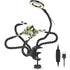 Helping Hands Soldering Third Hand PCB Holder with 5 Flexible Arms and 3 Adjustable Light Settings Magnifying Lamp