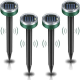 4 Pieces Solar Mole Repeller, Ultrasonic Pest Repeller Mole Control with IP65 Waterproof, Garden Mole Repellent Mole Repellent