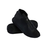 Waterproof Shoe Covers, Reusable Silicone Shoe Covers with Non Slip Reinforced Sole for Rainy and Snowy Days for Men, Women Black L