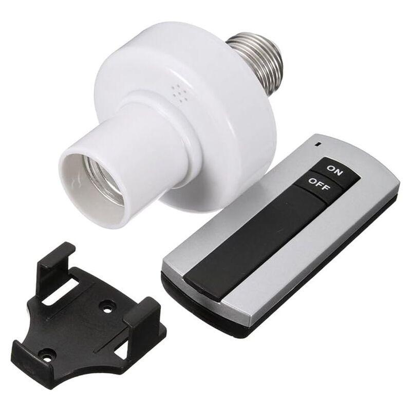 E27 220v Wireless Remote Control Light Lamp Bulb Cap Holder Socket Switch