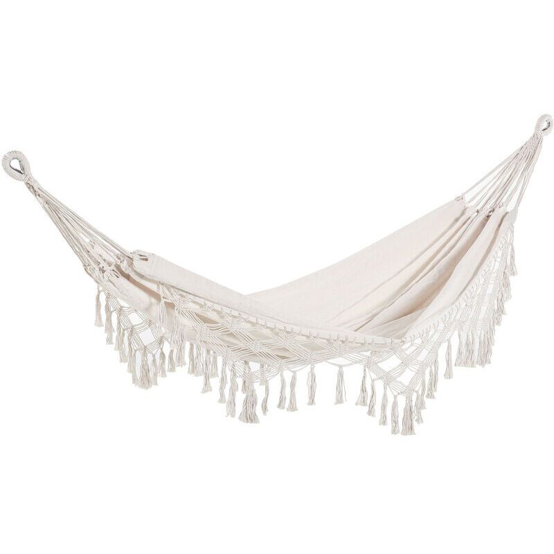 Portable Travel Hammock Bohemian Chic Style Hammock Canvas Total Dimensions 2.88L X 1.5l M Cotton Polyester Beige