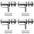 4 Pieces Mini Stainless Steel Sliding Door Latches Safety Door Latches with Screws for Bathroom Door Wooden Door Pet Door Bedroom, 65mm