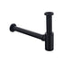 Brass Basin Drain, Keymark Universal Siphon with Extension Tube, 1 Adjustable Siphon Anti Odor Leak Proof, Matte Black, 0.25 x 32mm, 200mm