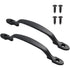 2 Pack 6.25 Cast Iron Barn Door Handle, Rustic Style, for Doors, Gates, Fences, Garage, Closet, Outdoor and Indoor Black