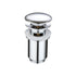 Metal Basin Pop up Drain, Slotted Bathroom Sink Drain Stopper, Chrome, Small, Silver