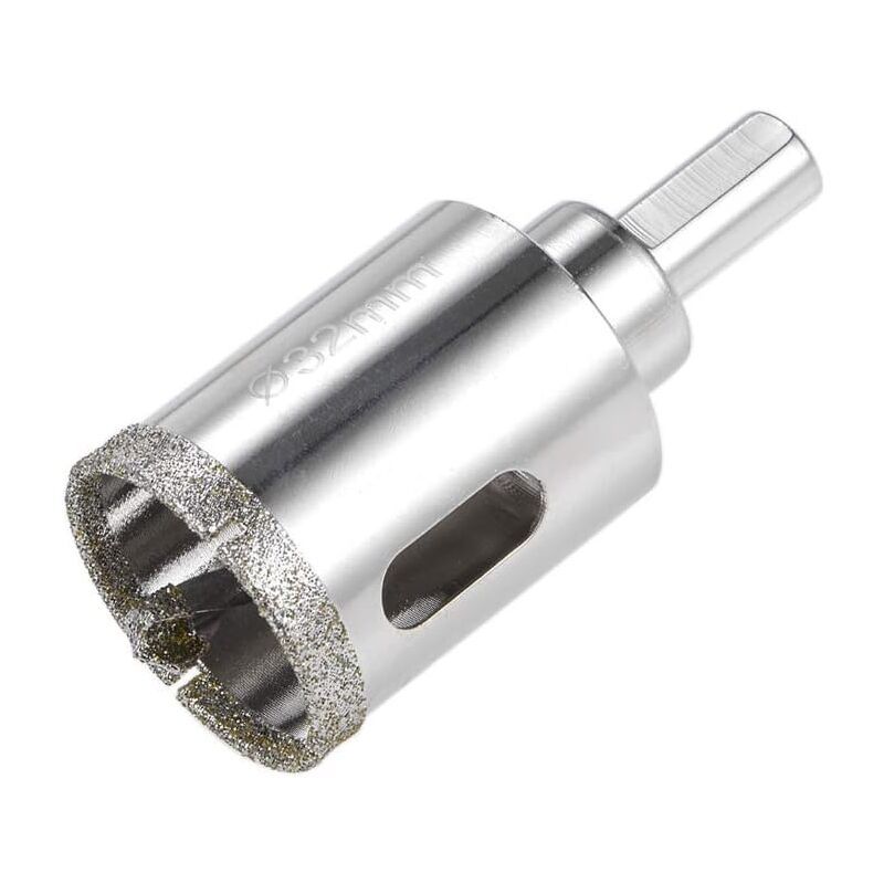 Diamond Glass Hole Saw Drill Bit with Center Pilot Bit for Glass, Ceramic Tile, 32mm