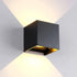 LED Wall Light, Surface Mounted Waterproof Wall Light Indoor Wall Lights Living Room Outdoor Porch, 6W Color, Black