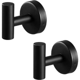 2 Pieces Black Coat Hooks Wall Hooks Coat Wall Hook Stainless Steel Coat Hook for Modern Towel Hook