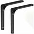 2 Pieces Bracket for L shaped Shelf, Black, 150 x 125mm