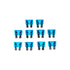 10 Pieces 15A 32V Standard Blade Fuse Car Auto Motorcycle Medium Size Blue