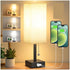 Dimmable Bedside Lamp with USB A and USB C Charging Ports LED Bulb Pull Chain Switch, 3000K 4000K 5000K