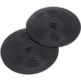 2 Pack Universal Silicone Rubber Drain Stopper, for Kitchen Sink, Bathroom Sink black, 15cm