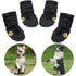 4 Pack Protective Dog Boots, Waterproof Dog Shoes for Medium and Large Dogs Black 1